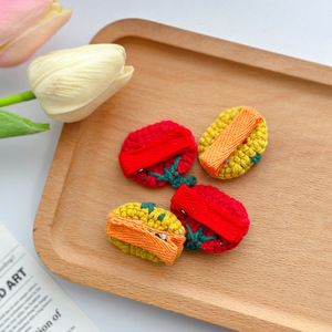 Tomato Yarn <strong>Girl</strong> Hair <strong>Accessories</strong> Decorate Hand DIY Hair Clip Crochet Hairpin - Product Image 2
