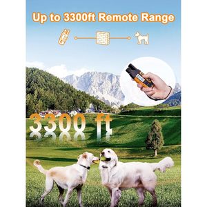 Bousnic <b>Dog</b> Shock <b>Collar</b> 2 Pack 3300 Ft Waterproof Rechargeable Training <b>Collar</b> For <b>Large</b> Medium Small <b>Dogs</b> - Product Image 2