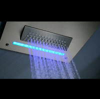 Ensemble de douche de pluie contemporaine en laiton massif jets de corps montage au plafond avec jet doux à la main pour les hôtels