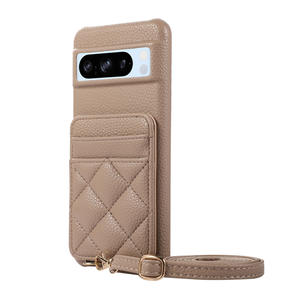 Elegante bandolera con cordón Lychee Pu Funda de cuero con ranura para tarjeta para <span class=keywords><strong>iPhone</strong></span> 17 16 15 14 13 12 11 Pro Max Plus funda de teléfono - Product Image 4
