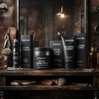 Kit de Soins Masculins Fermentés : Roll-on Contour des Yeux à la Caféine, Crème Hydratante aux Peptides, Nettoyant Contrôle Sébum – Prêt à la Vente au Détail et en Gros