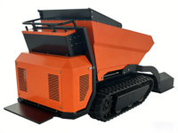 Mini-transporteur sur chenilles robustes en caoutchouc, benne basculante OEM pour la construction, l'agriculture et l'industrie
