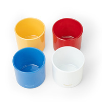 Bocaux à bougies cylindriques en verre jaune de qualité supérieure à parois épaisses avec couvercles sécurisés et emballage en boîte de vente au détail pour l'aromathérapie