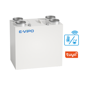 Système de ventilation mécanique à double flux E-VIPO MVHR avec capteur intégré de température et d'humidité, système de ventilation à récupération de chaleur HRV - Product Image 6