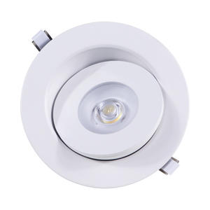 ETL elencato 4 pollici dimmerabile regolabile 12W Canless LED plafoniera Gimbal CRI 90 + scatola di giunzione da incasso COB bulbo oculare faretto - Product Image 1