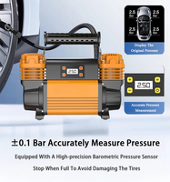 Compresseur d'air pour voiture, pompe à air à double cylindre 12V haute puissance, affichage numérique 150psi, pompe à pneus électrique portable en métal avec arrêt automatique