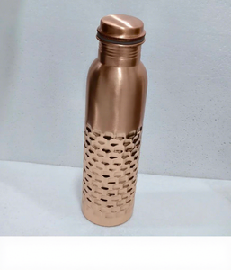 Luxury Hammered <b>Copper</b> <b>Drinking</b> <b>Bottle</b> Handmade Metal Water Container for Home Office and Gift Giving - Product Image 2