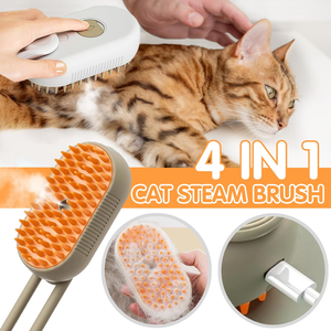 Rechargeable Soft Cat Hair Steam <b>Brush</b> for <b>Pet</b> Grooming and Massage - Product Image 4