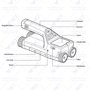 Instrument de mesure de position des barres d'armature HC-GY71T, scanner intégré pour barres d'acier, instrument de mesure de la couche de protection des armatures - Product Image 6
