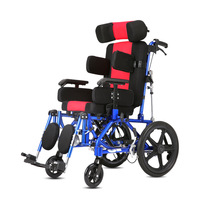 Silla de Ruedas Plegable para Niños KY958, de Empuje Manual, Grado Médico, Multifuncional, para Uso Doméstico, para Adolescentes con Discapacidad, Ancho del Asiento