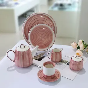 Made In China Superior Quality Ceramic 24pcs Tea Set Customize