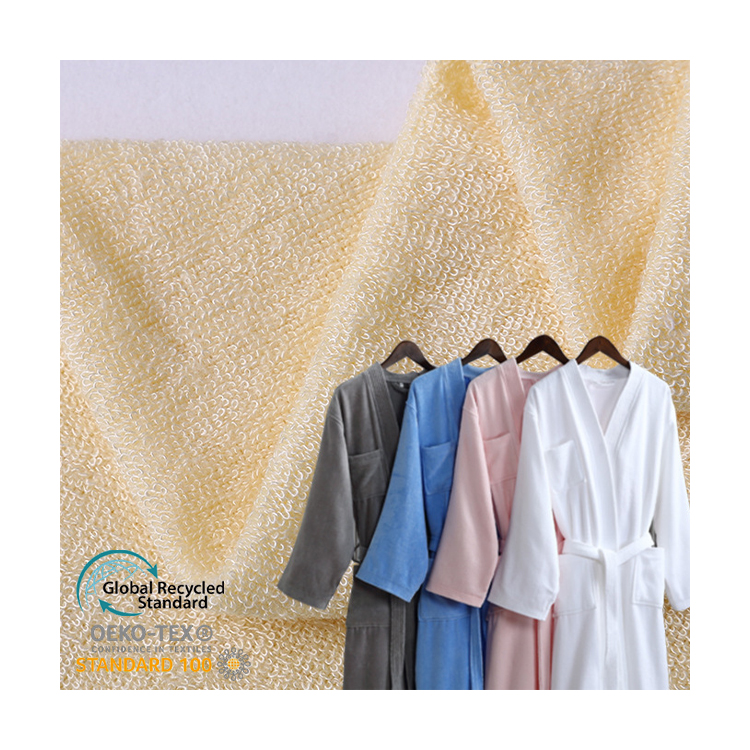 Absorbent Organic 80% Bamboo Fiber 20% Polyester 175gsm Kids Clothing Breathable Single Side Bamboo Fabric Towelling