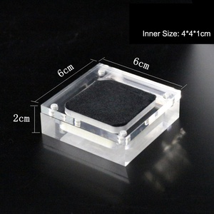 กล่องอะคริลิคเก็บอัญมณีพร้อมแม่เหล็กกล่องเก็บอัญมณีขนาดเล็กแบบใสออกแบบได้ตามต้องการ - Product Image 3