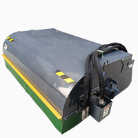 Rainbow 1800mm Geschlossene Kehrbürste mit Stahldraht-Nylon-Hybridbürste, 0,6m³ Trichter, Gabelstapler-Montage für die Straßenreinigung von Schutt und Abfällen
