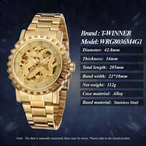 Reloj de Pulsera de Lujo para Hombre con Diseño de Esqueleto Automático en Oro, Nuevo Producto de Importación al por Mayor desde China - Product Image 2