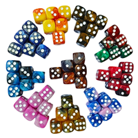 Dés en acrylique D6 multi-tailles (12mm, 16mm, 19mm, 25mm) directement de l'usine, avec logo personnalisé, livraison rapide, échantillon disponible, fournitures pour magasins de jeux