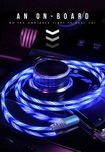 Factory Price Mobile Phone Charging Cable 1m Luminous <b>LED</b> <b>Light</b> USB Type C Cable - Product Image 3