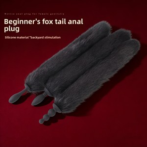 Queue de <span class=keywords><strong>renard</strong></span> détachable pour plug anal – Jouet de masturbation en silicone avec dilatateur anal, alternative pour hommes et femmes, produit pour adultes - Product Image 2