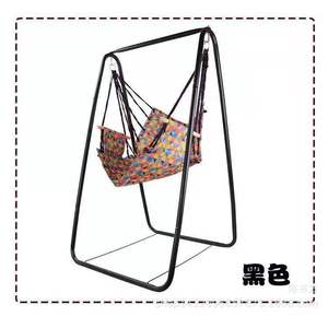 Hanging Chair With Iron Frame 1.6M Tall Modern Design Indoor Outdoor Use <b>Single</b> Seat <b>Swing</b> Chair - Product Image 2