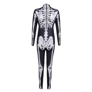 Mangguo Women's Skeleton Bodysuit Halloween <b>Costume</b> Horror Cosplay Zentai Suit - Product Image 3