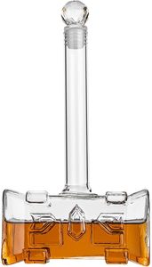 Nhà máy bán giá tốt nhất 400ml Whisky Decanter 3D búa hình chai rượu vang cho rượu vang, Bourbon, whisky, rượu thủy tinh Decanter - Product Image 6