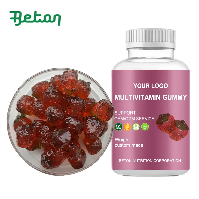 Multivitaminici vegetariani di pectina Premium Halal con etichetta privata più Gummies probiotici vitamine per adulti/uomini/donne