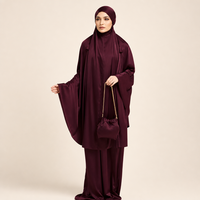 Ensemble de prière Poncho Telekung pour femmes, vêtements islamiques modestes