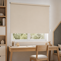 Stores enrouleurs contemporains personnalisables en tissu à commande manuelle par chaîne, sur mesure, pour fenêtres de cuisine et de bureau, protection solaire