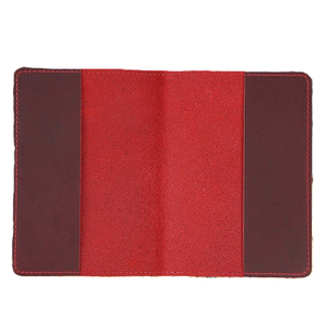 Porte-cartes en cuir véritable bordeaux pour hommes Organisateur de portefeuille de <span class=keywords><strong>voyage</strong></span> pour la <span class=keywords><strong>France</strong></span> Passeport Documents Cover Holder Certificate Bags - Product Image 4