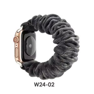 Bracelet élastique Scrunchie pour <span class=keywords><strong>Apple</strong></span> <span class=keywords><strong>Watch</strong></span>, bracelet de 20 <span class=keywords><strong>mm</strong></span> pour Samsung Galaxy Watch5 40 <span class=keywords><strong>mm</strong></span> 44 <span class=keywords><strong>mm</strong></span>, bracelet en velours doux Solo Loop - Product Image 2