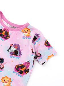 Miozing - Conjuntos de Pijamas de Verano para Bebés con Estampado de Superhéroes, Ropa Infantil para Niñas, Conjuntos de Pijamas de Bambú al por Mayor - Product Image 5