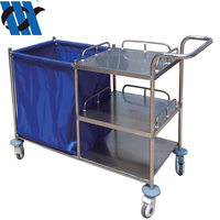 BDT213A Chariot à bouteille de gaz d'oxygène d'urgence médicale en acier inoxydable