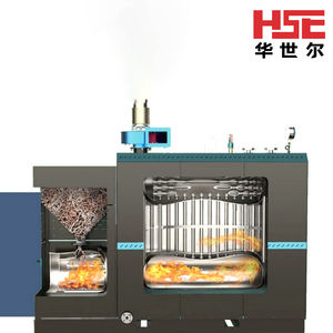 Chaudière à vapeur à biomasse à alimentation automatique de copeaux de bois, générateur de vapeur horizontal à deux passages, chaudière multi-combustibles bois et granulés - Product Image 3