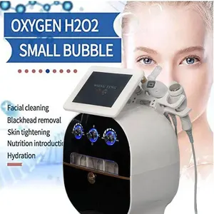 Neueste tragbare 6-in-1-EMS-Gesichtsreinigungsmaschine Hydra Aqua Peeling Haut aufhellung Hydro Derma brasion Facial Beauty Machine