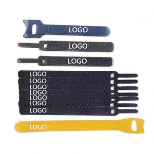 Sangles de vélo personnalisées en nylon 100% avec patchs auto-agrippants, attaches en nylon réutilisables, serre-câbles auto-agrippants - Product Image 2