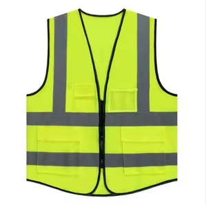 سترة عاكسة للبناء المروري مرحبا فيس متعددة الجيوب سترة سلامة الملابس - Product Image 1