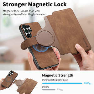 Funda de Lujo <span class=keywords><strong>para</strong></span> Teléfono Samsung S26 Ultra, Cartera de Cuero PU con RFID, Funda Magnética Desmontable 2 en 1 <span class=keywords><strong>para</strong></span> <span class=keywords><strong>Galaxy</strong></span> S24 FE S25 Ultra - Product Image 2