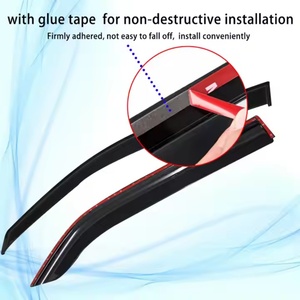 Accessoires automobiles OEM/ODM, nouveau design, pare-soleil et pare-pluie en PC noir injecté pour Toyota Fortuner 2012-2015 - Product Image 3