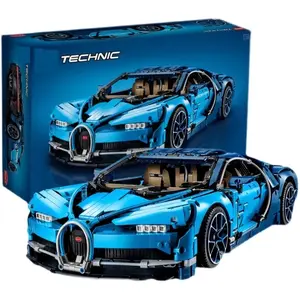 Mainan mobil olahraga balap super 40002 set diy mobil model kit untuk membangun 1:1 teknis bugati chiron 42083 set blok bangunan mobil