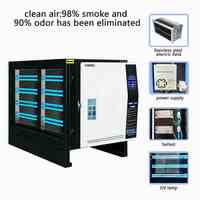 Précipitateur électrostatique d'air purifié ESP pour cuisine, personnalisable en usine, avec UV, efficacité d'adsorption de 98 %, évacuateur de fumée