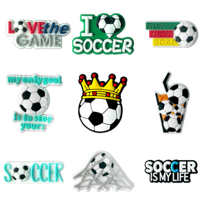 Breloques pour chaussures de football, boucles pour sabots de sport, accessoires en PVC pour sabots, breloques pour chaussures, pour la vente en gros, avec logo personnalisé, pour baskets pour hommes - Product Image 2