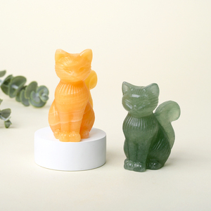 Esculturas de Cristal Curativas de Alta Calidad al por Mayor, Escultura de Gato de Cristal Artesanal para Decoración del Hogar - Product Image 5