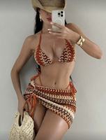 Ensemble bikini deux pièces taille haute pour femme, grande taille, effet push-up, contrôle du ventre, idéal pour la plage - OEM/ODM personnalisé