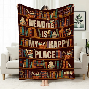 ผ้าห่มฟลานเนลสำหรับวางบนชั้นหนังสือ ผ้าห่มนุ่มสบายผิว ใช้ได้สองด้าน สำหรับใช้ในบ้าน สำนักงาน งีบหลับ พิมพ์ลายตามสั่ง ขายส่ง YH-MT086 - Product Image 4