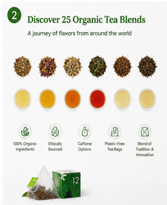 25-Day Tea Advent Calendar <b>Box</b> with 25 Individually Wrapped Organic Tea Bags <b>Christmas</b> Countdown Gift Packaging for Tea Lovers - Product Image 4