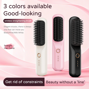 Heated Straightening Comb With <strong>Mini</strong> <strong>Hair</strong> <strong>Straightener</strong> For Fast Smooth Styling And Portable Travel Use - Product Image 1