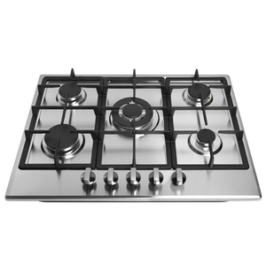 Table de cuisson à gaz encastrable 5 brûleurs en acier inoxydable, étanche, avec allumage électronique, économe en énergie, pour usage domestique - Product Image 2