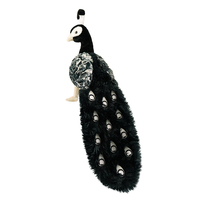 Peluche réaliste paon coloré, jouet doux, décoration d'intérieur, cadeau animal en peluche pour la vente en gros