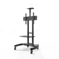 Soporte Móvil con Ruedas para TV LED/LCD/OLED Plano/Curvo de 32-75 Pulgadas, Ajustable en Altura, con Soporte para Plasma