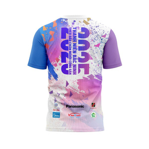 เสื้อยืดวิ่งแบบกำหนดเองสำหรับเล่นกีฬา วัสดุ 95% ผ้าฝ้าย 5% สแปนเด็กซ์ ขายส่งจากโรงงานผลิตในเวียดนาม - Product Image 1